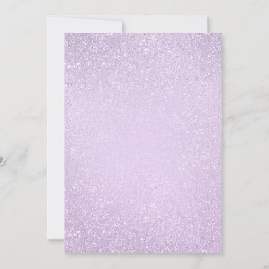 Zoete 16 Birthday Lavender Glitter look Paint Kaart (Achterkant)