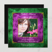 Zoete 16 Birthday Mardi Gras Party Kaart (Voorkant / Achterkant)