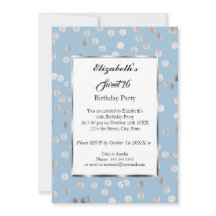 Zoete 16 Birthday Party Blue Party Silver Bubbles