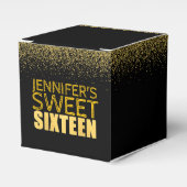 Zoete 16 Birthday Party Favor Box Fx Gold Glitter Bedankdoosjes (Voorkant Zijde)
