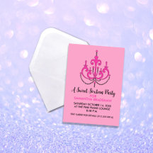 Zoete 16 Birthday Party Invitations (roze)