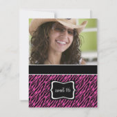Zoete 16 Birthday Party Invitations {Zebra Print} Kaart (Voorkant)