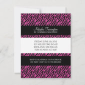 Zoete 16 Birthday Party Invitations {Zebra Print} Kaart (Achterkant)
