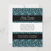 Zoete 16 Birthday Party Invitations {Zebra Print} Kaart (Achterkant)