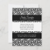Zoete 16 Birthday Party Invitations {Zebra Print} Kaart (Achterkant)