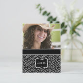 Zoete 16 Birthday Party Invitations {Zebra Print} Kaart (Staand voorkant)