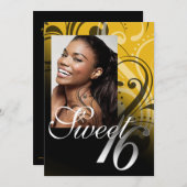 Zoete 16 Birthday Party Kaart (Voorkant / Achterkant)