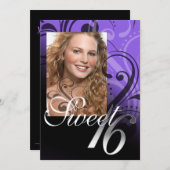 Zoete 16 Birthday Party Kaart (Voorkant / Achterkant)