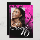 Zoete 16 Birthday Party Kaart (Voorkant / Achterkant)