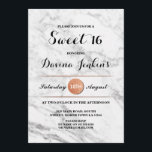 Zoete 16 Birthday Party Marble Roos Gold Invite 18 Kaart<br><div class="desc">Marble Roos Gold Elegant Birthday Invitations. Afdruk achteraan inbegrepen. Ideaal voor elke leeftijd. Verander de tekst om uw partij aan te passen.</div>