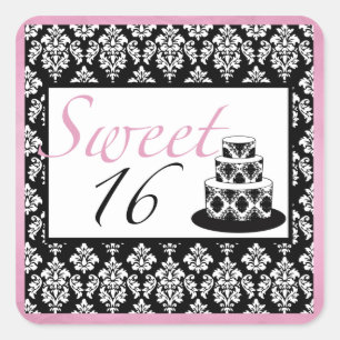 Zoete 16 Birthday Party Stickers