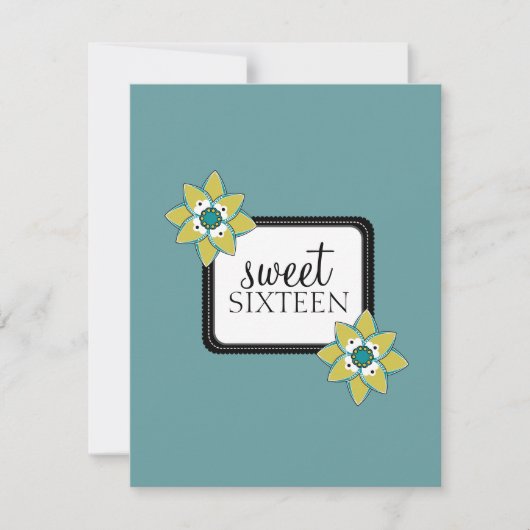 Zoete 16 Birthday Party Uitnodigingen {Boho Chic} (Voorkant)