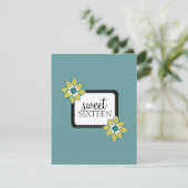 Zoete 16 Birthday Party Uitnodigingen {Boho Chic} (Staand voorkant)