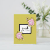 Zoete 16 Birthday Party Uitnodigingen {Boho Chic} (Staand voorkant)