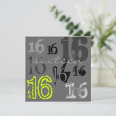 Zoete 16 Birthday Party-uitnodigingen Kaart (Staand voorkant)