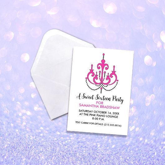 Zoete 16 Birthday Party-uitnodigingen Kaart