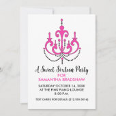 Zoete 16 Birthday Party-uitnodigingen Kaart (Voorkant)