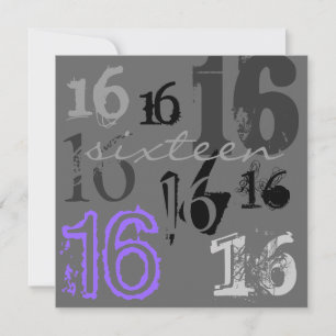 Zoete 16 Birthday Party-uitnodigingen Kaart