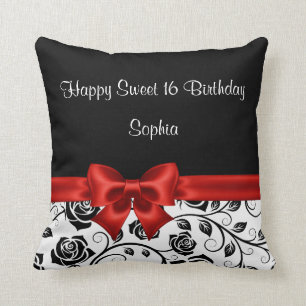 Zoete 16 Birthday Pillow Monogram Kussen