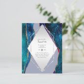 Zoete 16 Birthday-uitnodigingen Agate Glitter (Staand voorkant)