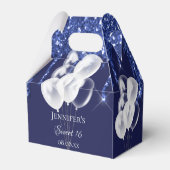 Zoete 16 blauw-witte glitterballonnen bedankdoosjes (Achterkant)