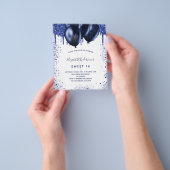 Zoete 16 blauw-witte uitnodiging voor de begroting flyer (Hand)