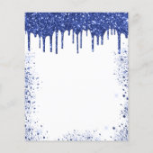 Zoete 16 blauw-witte uitnodiging voor de begroting flyer (Achterkant)