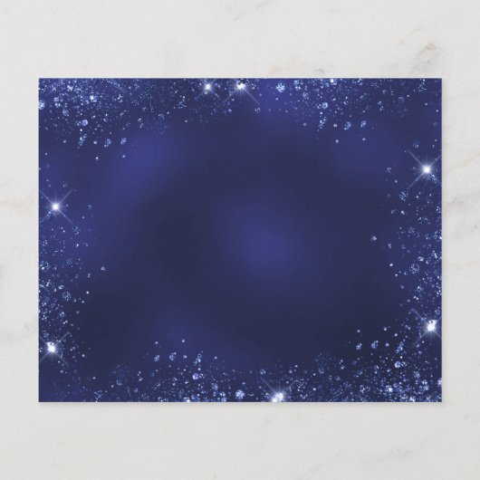 Zoete 16 blauwe zilverjurk, uitnodiging voor het b flyer (Achterkant)