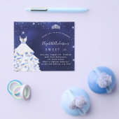 Zoete 16 blauwe zilverjurk, uitnodiging voor het b flyer (Enkel)