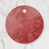 Zoete 16 Bloem Vlinder Rood Goud Bedankjes Labels (Achterkant)