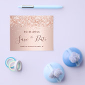 Zoete 16 blush roos glitter budget Opslaan Datum Flyer (Enkel)