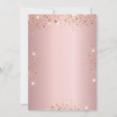 Zoete 16 blush roze sparkle jurk kaart (Achterkant)