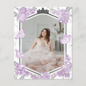 Zoete 16-budget uitnodiging Vlindertijdjurk (Achterkant)