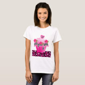 Zoete 16 Cupcake Zebra Roos luiproze T-shirt (Voorkant volledig)
