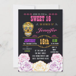 Zoete 16 dag van de uitnoeping van de schedel van  kaart