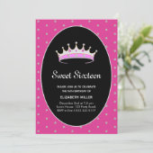 Zoete 16 Diamanten Prinses Verjaardagsfeestje Kaart (Staand voorkant)