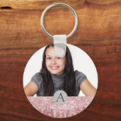 Zoete 16 druipende glitters roze goud roze FOTO Sleutelhanger (Voorkant)