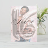  Zoete 16 Elegante & minimalistische Foto 16e verj Kaart (Staand voorkant)