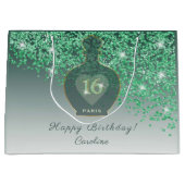 Zoete 16 Emerald Geur Groene Glitters Groot Cadeauzakje (Voorkant)