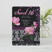 Zoete 16 en Quicenera uitnodigingen (Staand voorkant)