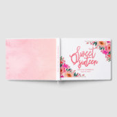 Zoete 16-gastboek Hot Pink Floral Gastenboek (Volledig)