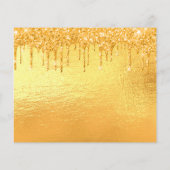 Zoete 16 gouden glitter druppelt budget op behalve flyer (Achterkant)