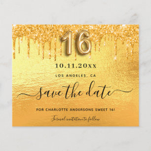 Zoete 16 gouden glitters glazuur budget save the d flyer