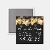 Zoete 16 goudkoorts Goudkeh-lampjes Magneet (Voorkant / Achterkant)