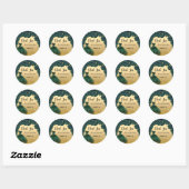 Zoete 16 groene gouden jurk Hartelijk dank Ronde Sticker (Vel)
