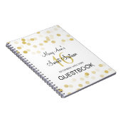 Zoete 16 Guestbook Faux Gold Foil Glitter Lights Notitieboek (Rechterzijde)