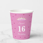 Zoete 16-jarige dag op Roos Gold Shades Paper Cups Papieren Bekers (Voorkant)