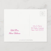 Zoete 16-jarige partij sparen de datum roze aankondigingskaart (Achterkant)