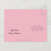 Zoete 16-jarige partij sparen de datum zacht roze aankondigingskaart (Achterkant)