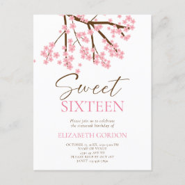 Zoete 16 Kersenbloesem Verjaardag Lente Bloemen Briefkaart